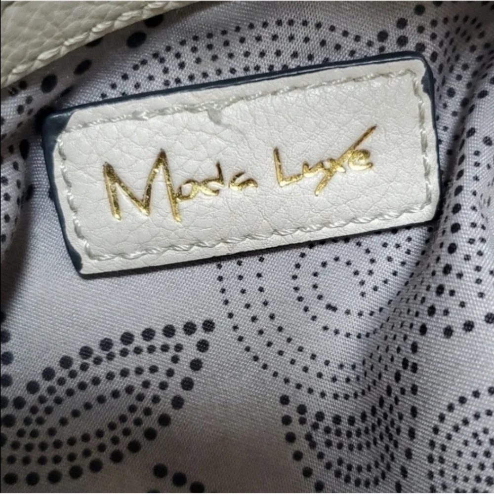 Moda Luxe cream satchel bag